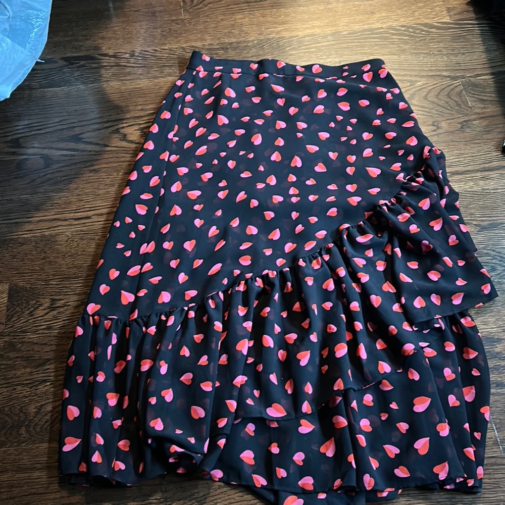 Midi ruffle heart skirt